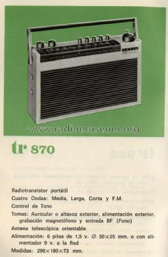T-870 AM-FM ; Lavis S.A., Labelson (ID = 2688443) Radio