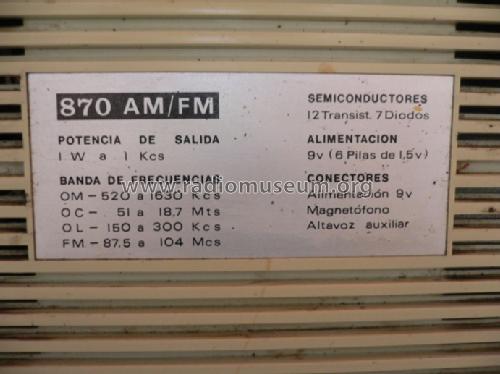 T-870 AM-FM ; Lavis S.A., Labelson (ID = 1598407) Radio