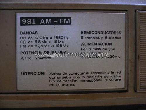 AM/FM Transistor T-981 ; Lavis S.A., Labelson (ID = 1578513) Radio