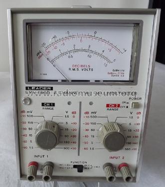 2 Channel AC Millivoltmeter LMV 186 B; Leader Electronics (ID = 1433378) Equipment