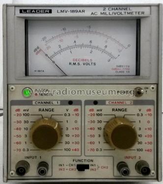 2-channel audio voltmeter LMV189AR; Leader Electronics (ID = 2299254) Equipment