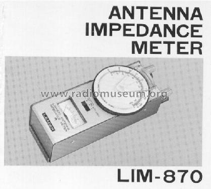Antenna Impedance Meter LIM-870; Leader Electronics (ID = 117980) Equipment