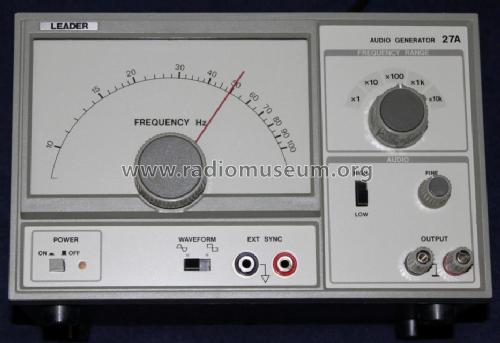 Audio Generator LAG-27; Leader Electronics (ID = 1034800) Equipment