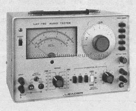 Audio Tester LAV-190; Leader Electronics (ID = 431493) Ausrüstung