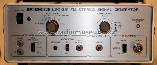 FM-Stereo-Signalgenerator LSG-231; Leader Electronics (ID = 1144719) Equipment