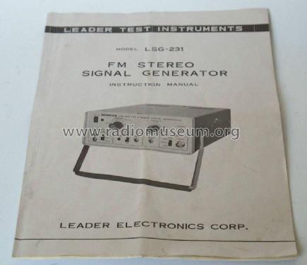 FM-Stereo-Signalgenerator LSG-231; Leader Electronics (ID = 1760697) Equipment