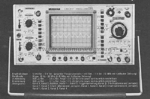 Oscilloscope LBO-517; Leader Electronics (ID = 434639) Equipment