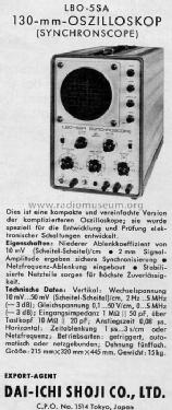 Synchroscope LBO-5SA; Leader Electronics (ID = 294728) Equipment