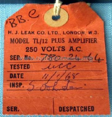 TL/12 Plus; Leak, H.J.; London (ID = 492179) Ampl/Mixer