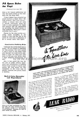 Lear Combo Radio-Phono ; Lear Inc.; Grand (ID = 1183397) Radio