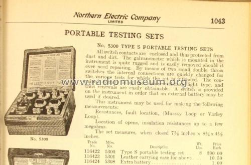 Wheatstone Bridge Type S Test Set No. 5300; Leeds & Northrup; (ID = 2683401) Equipment