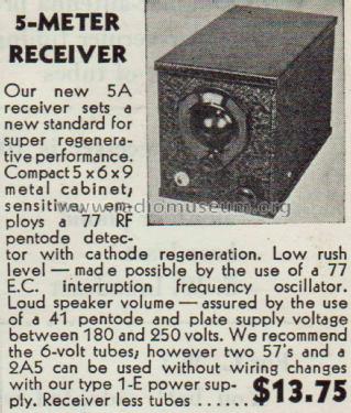 Receiver 5A; Leeds Radio Co.; (ID = 2059036) Radio