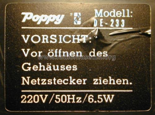 Poppy DE-233; Lehnert GmbH, Poppy; (ID = 1057705) Radio