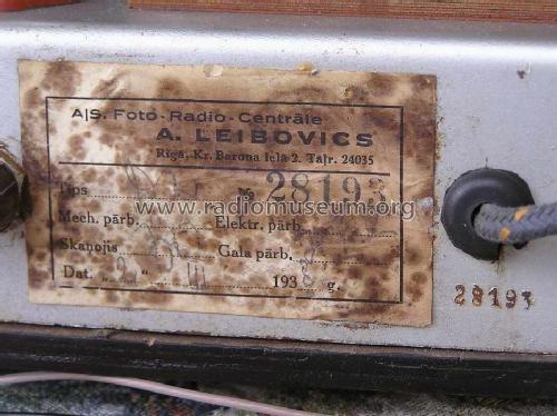 Dzintars 37/38; Leibovic, A.; Riga, (ID = 1277233) Radio