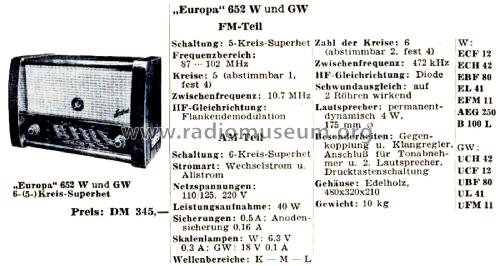 Europa 652GW; Lembeck & Co.Lembeck (ID = 2797403) Radio