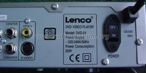 DVD Video Player DVD-21; Lenco; Burgdorf (ID = 1465749) Sonido-V