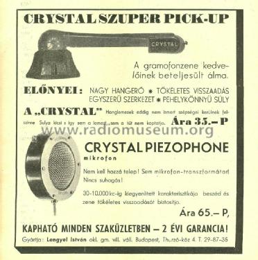 Pick-Up Crystal Szuper ; Lengyel István (ID = 2075383) Micrófono/PU