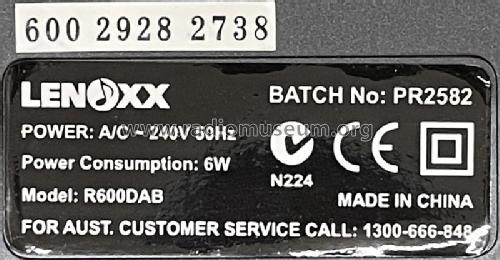 DAB+ / DAB Digital Radio R600DAB; Lenoxx Electronics (ID = 3171855) Radio