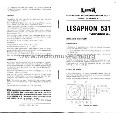 Lesaphon Antares 2 531; LESA ; Milano (ID = 2879632) R-Player