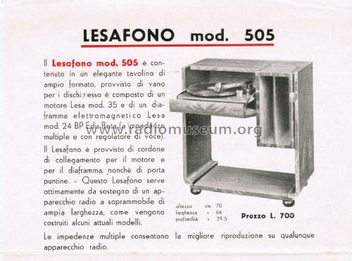 Lesafono 505; LESA ; Milano (ID = 2624650) R-Player