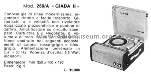 Lesaphon Giada II 260/A ; LESA ; Milano (ID = 2664378) Enrég.-R