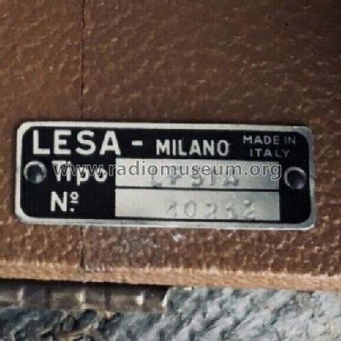 Lesaphon Perla 51/A ; LESA ; Milano (ID = 2672712) R-Player