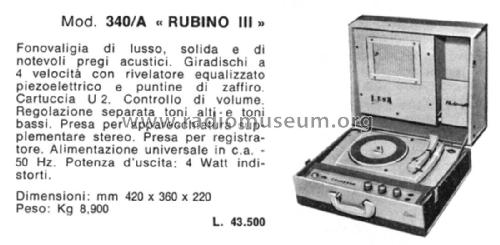 Lesaphon Rubino III 340/A ; LESA ; Milano (ID = 2664375) R-Player