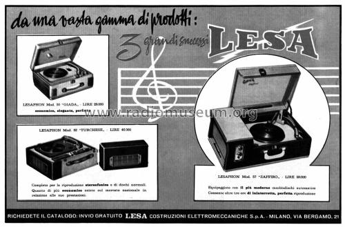 Lesaphon Turchese Stereo 62 ; LESA ; Milano (ID = 2664116) R-Player