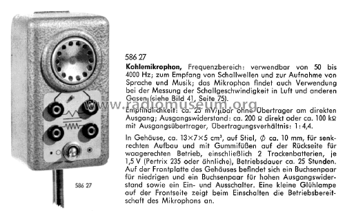 Universal-Kohlemikrophon 586 27 Br 1; Leybold; Deutschland (ID = 2544910) teaching