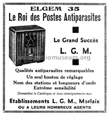 Elgem 35 ; LGM L.G.M., Le (ID = 1830830) Radio