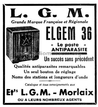 Elgem 36 ; LGM L.G.M., Le (ID = 1830828) Radio