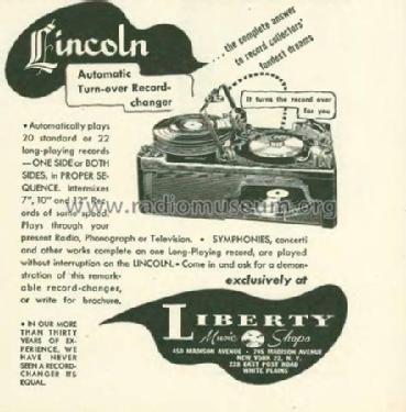 Automatic Turn-over Record Changer ; Lincoln Electronics (ID = 2477219) Enrég.-R