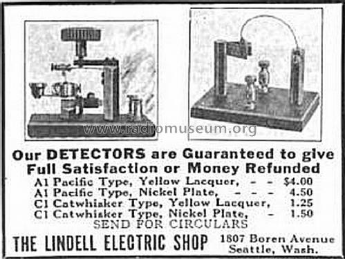 Catwhisker Type Crystal Detector C1; Lindell Electric (ID = 1069172) Bauteil