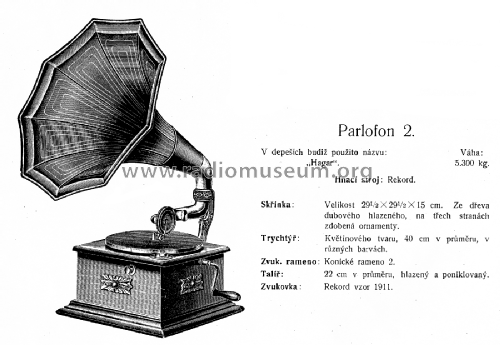 Parlofon Parlophon Hagar 2; Lindström, Carl; (ID = 2604440) TalkingM