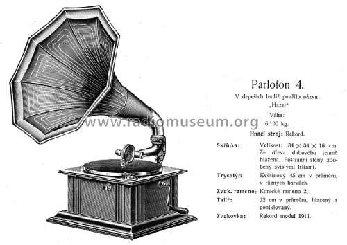 Parlofon Parlophon Hazel 4; Lindström, Carl; (ID = 2604445) TalkingM