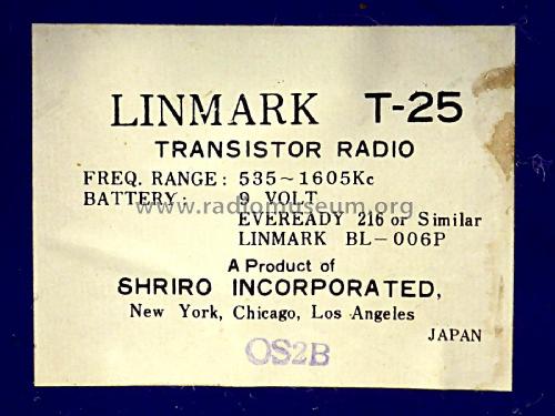 Linmark T-25; Linmark (ID = 2311624) Radio