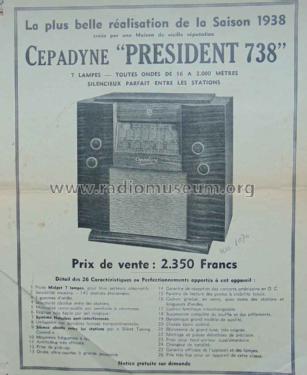 Cépadyne Président 738; LiRR, Les Ingéneurs (ID = 1775328) Radio