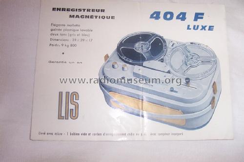 404 F Luxe; LIS, Laboratoire (ID = 1687790) R-Player