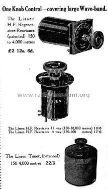 H. F. Reactance ; Lissen Ltd.; London (ID = 1301163) Radio part