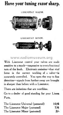 Lissenstat Minor ; Lissen Ltd.; London (ID = 1301173) Radio part