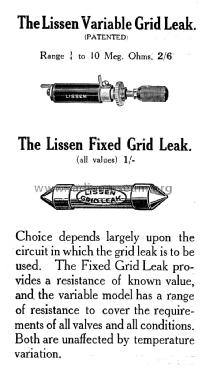 Variable Grid Leak ; Lissen Ltd.; London (ID = 1301145) Radio part