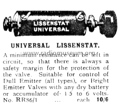 Lissenstat Universal ; Lissen Ltd.; London (ID = 671811) Radio part