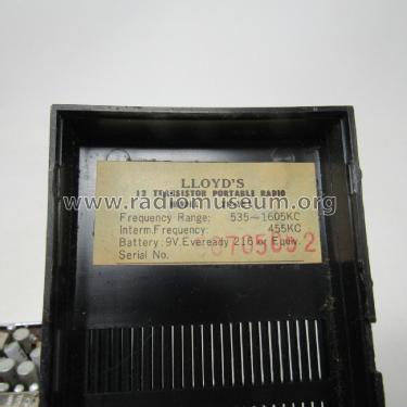 12 Transistor TR-12L; Lloyd's Electronics; (ID = 2606654) Radio