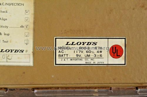 Solid State AC/Battery 8N53-87A; Lloyd's Electronics; (ID = 2776033) Radio