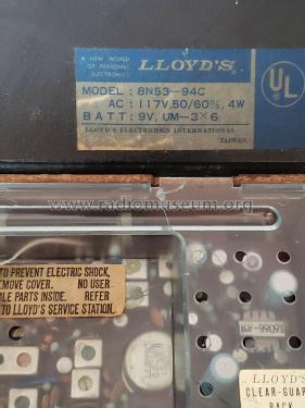 Solid State AC/Battery 8N53B Ch= 8N53-94C; Lloyd's Electronics; (ID = 2828833) Radio