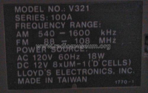 V321; Lloyd's Electronics; (ID = 1659289) Radio