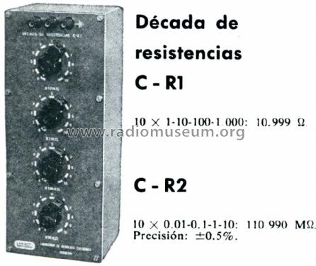 Década de Resistencias C-R2; LME Laboratorio de (ID = 1572387) Equipment