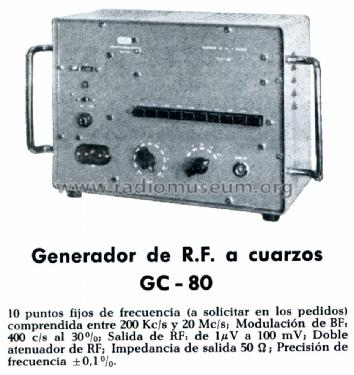 Generador RF GC-80; LME Laboratorio de (ID = 1572381) Equipment