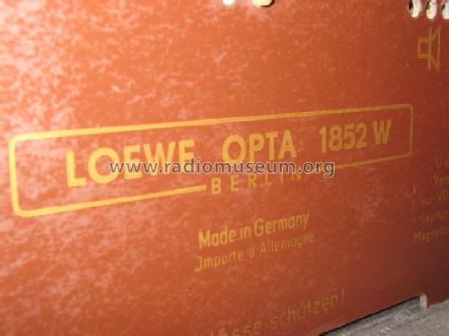 1852W; Loewe-Opta; (ID = 1435903) Radio