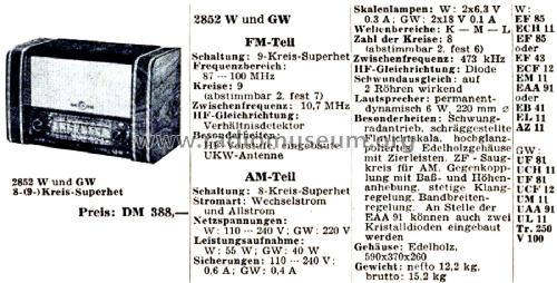 2852GW; Loewe-Opta; (ID = 2797940) Radio